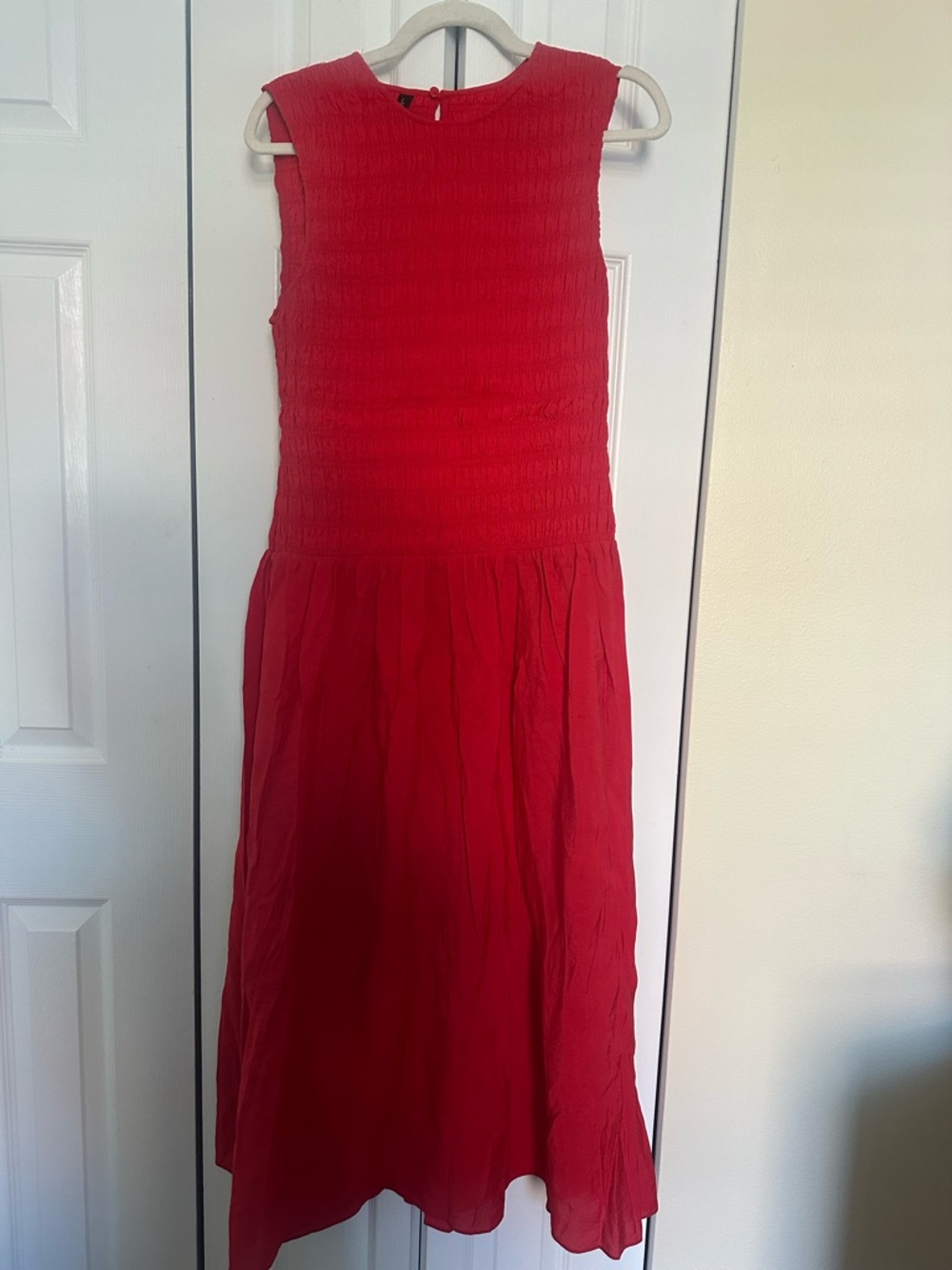 Mango Red Smocked Sundress